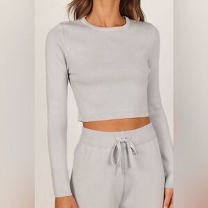 Petal & Pup Gray Cowl Neck Sweater